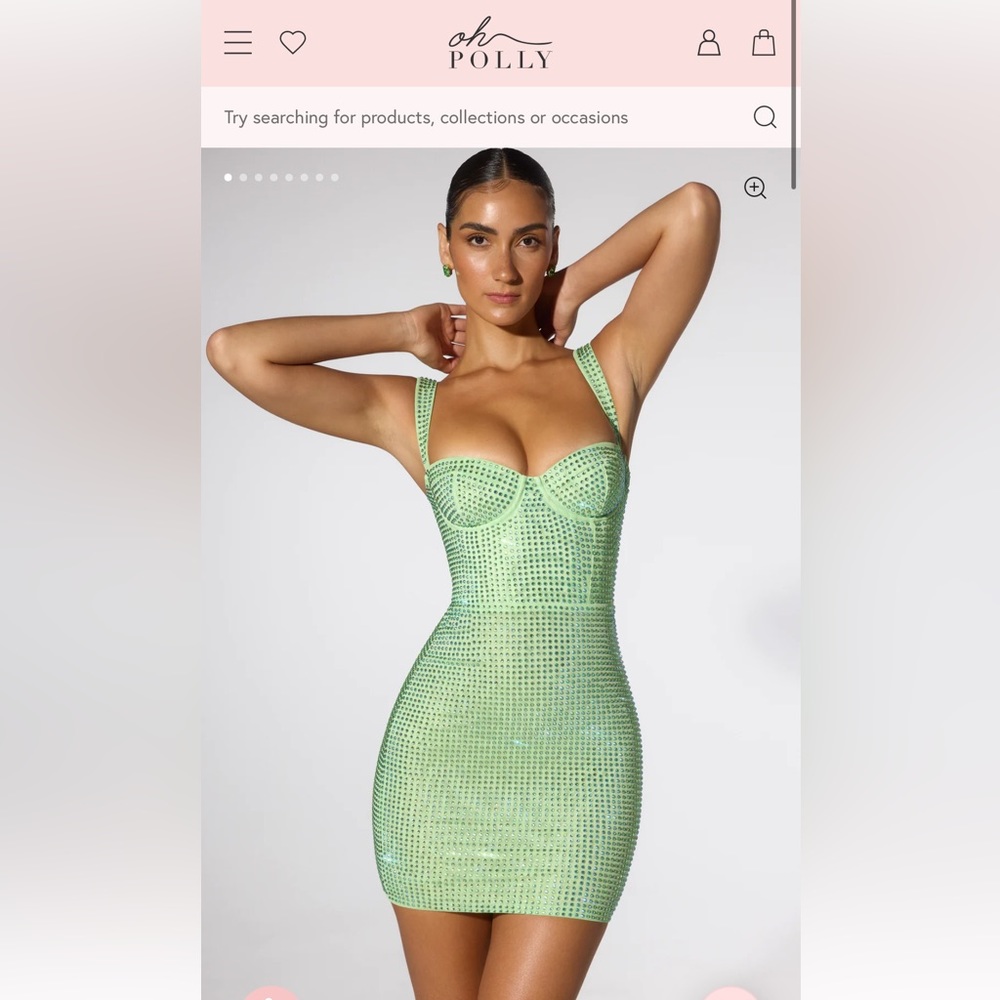 Oh Polly Embellished Corset Mini Dress